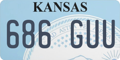 KS license plate 686GUU