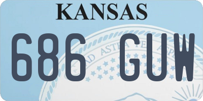 KS license plate 686GUW