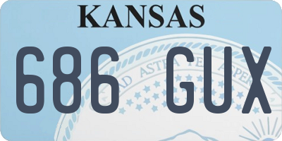 KS license plate 686GUX