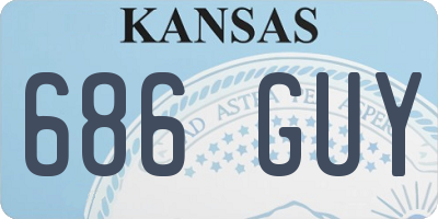 KS license plate 686GUY