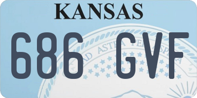 KS license plate 686GVF