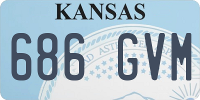 KS license plate 686GVM