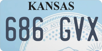KS license plate 686GVX