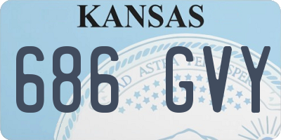 KS license plate 686GVY