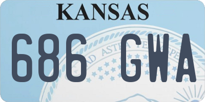 KS license plate 686GWA