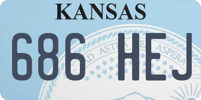 KS license plate 686HEJ