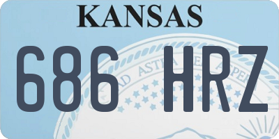 KS license plate 686HRZ