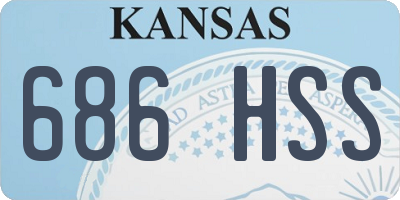 KS license plate 686HSS