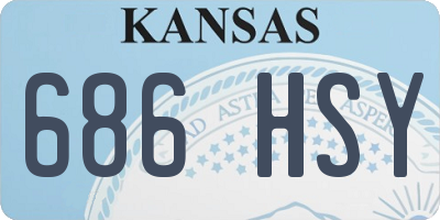 KS license plate 686HSY