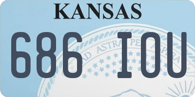 KS license plate 686IOU