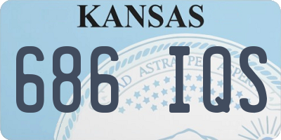 KS license plate 686IQS