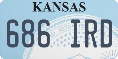 KS license plate 686IRD