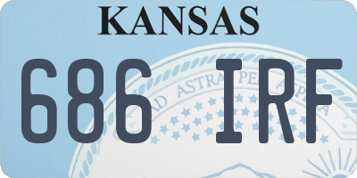 KS license plate 686IRF