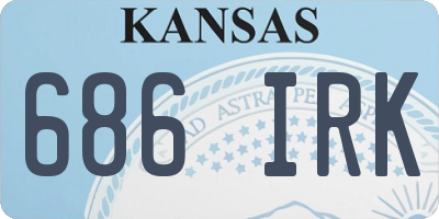 KS license plate 686IRK
