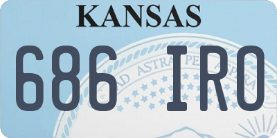 KS license plate 686IRO
