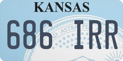 KS license plate 686IRR