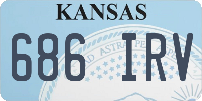 KS license plate 686IRV