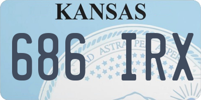 KS license plate 686IRX