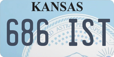 KS license plate 686IST