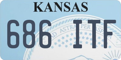 KS license plate 686ITF