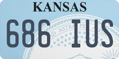 KS license plate 686IUS