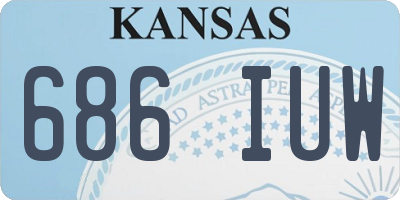 KS license plate 686IUW