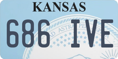 KS license plate 686IVE