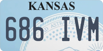 KS license plate 686IVM