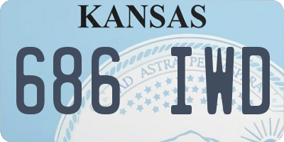 KS license plate 686IWD