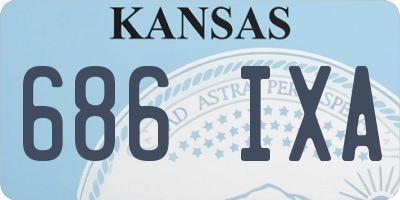 KS license plate 686IXA