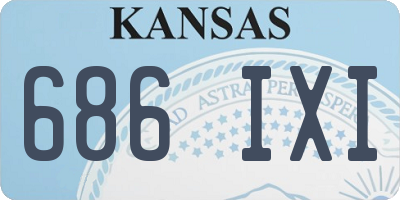 KS license plate 686IXI