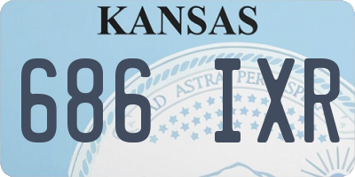 KS license plate 686IXR