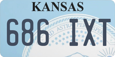 KS license plate 686IXT