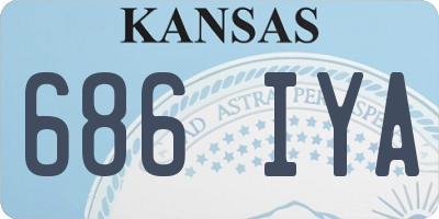 KS license plate 686IYA
