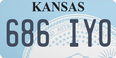 KS license plate 686IYO