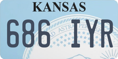 KS license plate 686IYR