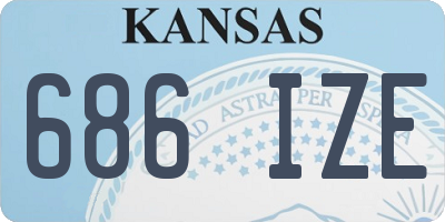 KS license plate 686IZE