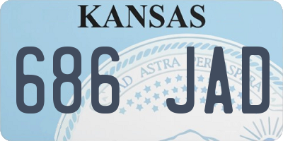 KS license plate 686JAD