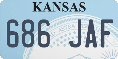 KS license plate 686JAF