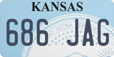 KS license plate 686JAG