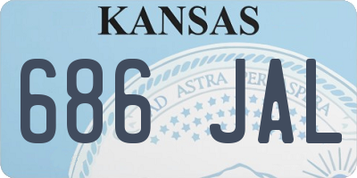 KS license plate 686JAL
