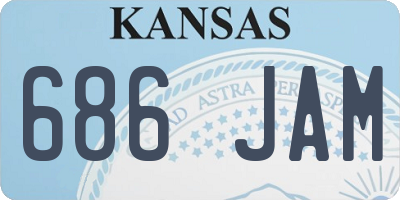 KS license plate 686JAM