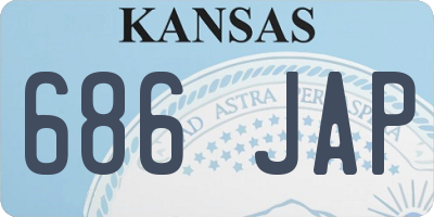 KS license plate 686JAP