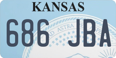KS license plate 686JBA
