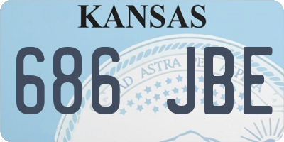 KS license plate 686JBE