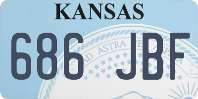 KS license plate 686JBF