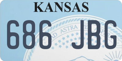 KS license plate 686JBG