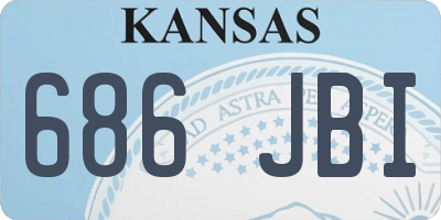 KS license plate 686JBI