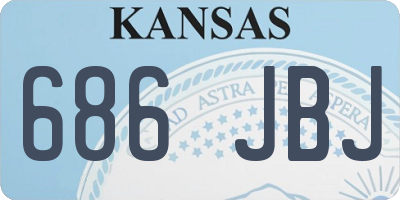 KS license plate 686JBJ