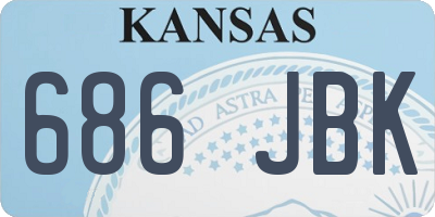 KS license plate 686JBK
